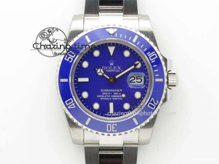 0109 Submariner 40mm Black Ceramic 5GF Best Edition Cream Dial on Black Rubber Strap SA Neat 2470